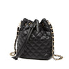 Tepilte Crossbody Drawstring Bucket Bags and Purses for Women Faux Leather Hobo Shoulder Handbags Quilted Purse