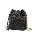 Tepilte Crossbody Drawstring Bucket Bags and Purses for Women Faux Leather Hobo Shoulder Handbags Quilted Purse