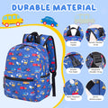 Toddler Backpack for Boys Girls 2-4, Preschool Backpack for Boys Girls, Mini Backpack For School & Travel, Child Backpacks, Kindergarten Elementary Toddler bag, Kids Backpack, 11" H, Dark Blue Cars