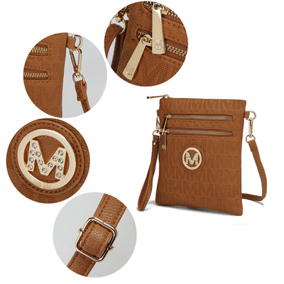 MKF Collection Andrea Women's Crossbody Bag, Chic Crossover Purse Handbag by Mia K - Tan