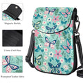 Anna Cowper Small Leather Crossbody Bags for Women, Painted Sling Bag with Adjustable Strap, Waterproof Chest Bag, Phone Purse for Shopping Travel Commuter, Butterfly