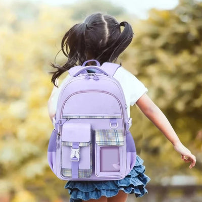 Aursear School Backpack for Girls, Kids School Bag for Teens Girls, Lightweight Bookbag Gifts, Purple