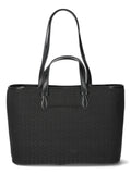 Time and Tru Women's Chloe Tote Bag, Black Jacquard