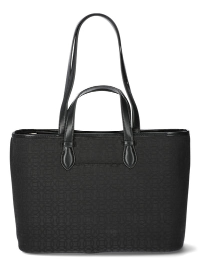 Time and Tru Women's Chloe Tote Bag, Black Jacquard