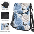 Anna Cowper Small Leather Crossbody Bags for Women, Painted Sling Bag with Adjustable Strap, Waterproof Chest Bag, Phone Purse for Shopping Travel Commuter, Rose Pretty Print