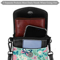 Anna Cowper Small Leather Crossbody Bags for Women, Painted Sling Bag with Adjustable Strap, Waterproof Chest Bag, Phone Purse for Shopping Travel Commuter, Butterfly