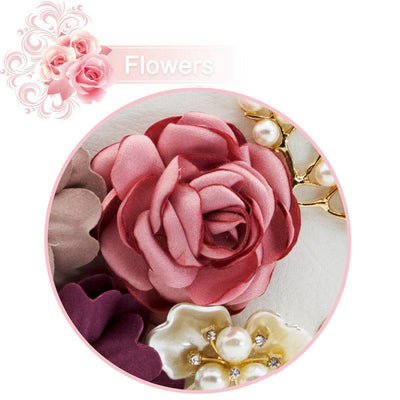 Women Clutches Purses Bags Flower Leather Envelope Wallet Evening Handbag(white)