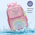 Tyethy Girls Backpack Cute Rainbow School Bag Large Multi-pockets Kids School Backpack Bookbag for Children, Pink