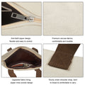 Canvas Totes Bag with Zip, FITDON Shoulder Bags Handbags Women's Hobos Large Capacity Shopping Bag with Inner Pocket for Work School Beach Travel, Beige