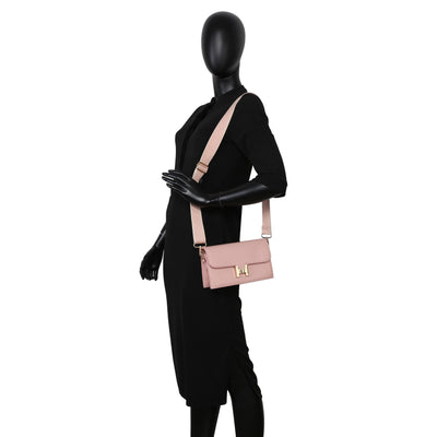 XB Crossbody Bags for Women Leather Cross Body Purses Cute Designer Handbags Shoulder Bag Medium Size,Pink