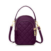 EEEkit Quilted Crossbody Cellphone Bag for Women, Small Phone Handbag with 3 Zipper Pockets and Adjustable Strap