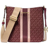 Michael Kors Women's Jet Set Travel Small Signature Logo Top Zip Messenger Crossbody Bag (Oxblood)
