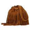 Women Tassel Shoulder Crossbody Fringe Bucket Handbag Leather Tote Woman Fringed