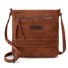 Wrangler Crossbody Bags for Women Satchel Purse Medium Shoulder Handbags with Detachable Guitar Straps, Brown Sugar