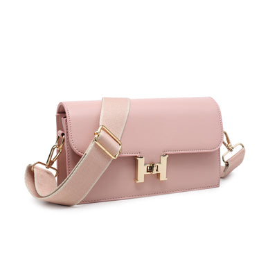 XB Crossbody Bags for Women Leather Cross Body Purses Cute Designer Handbags Shoulder Bag Medium Size,Pink