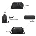 Sendefn Crossbody Bags for Women Small Genuine Leather Shoulder Purse Cross Body Bag with Wristlet Top Zipper