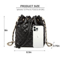 Tepilte Crossbody Drawstring Bucket Bags and Purses for Women Faux Leather Hobo Shoulder Handbags Quilted Purse