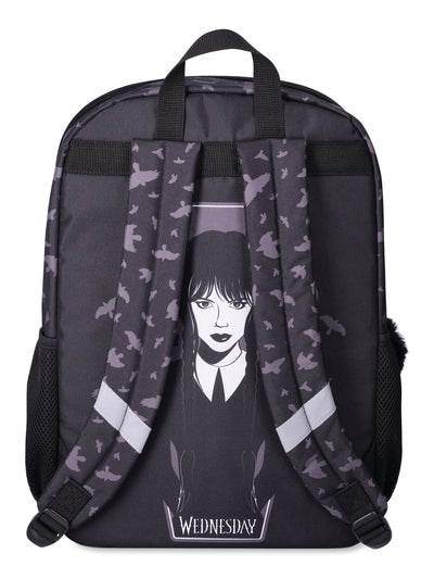 Wednesday Nevermore 17" Backpack, Black